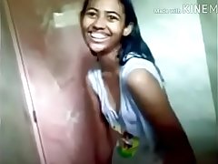 Sexi girl dance on bathroom and fuck