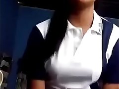 Indian school girl undressing herself for boyfriend....