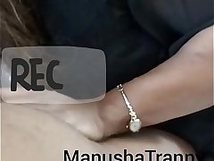 Seduced at office - Indian Tranny Manusha sucking a colleague