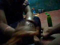 Cock Oil Massage gum shot-fire cutting player hand job-tamil house wife. cock o
